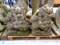 Concrete garden figures,