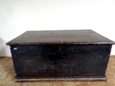 An antique pine blanket chest,