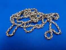 A vintage silver long chain