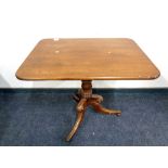 A Victorian mahogany tilt topped pedestal occasional table