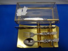 A limited edition three piece Arthur Price cutlery set