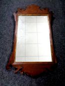 A Chippendale style mahogany mirror (as found)