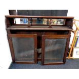 A 19th century mahogany glazed door bookcase base