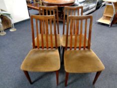 A set of four 20th century teak G Plan railback chairs