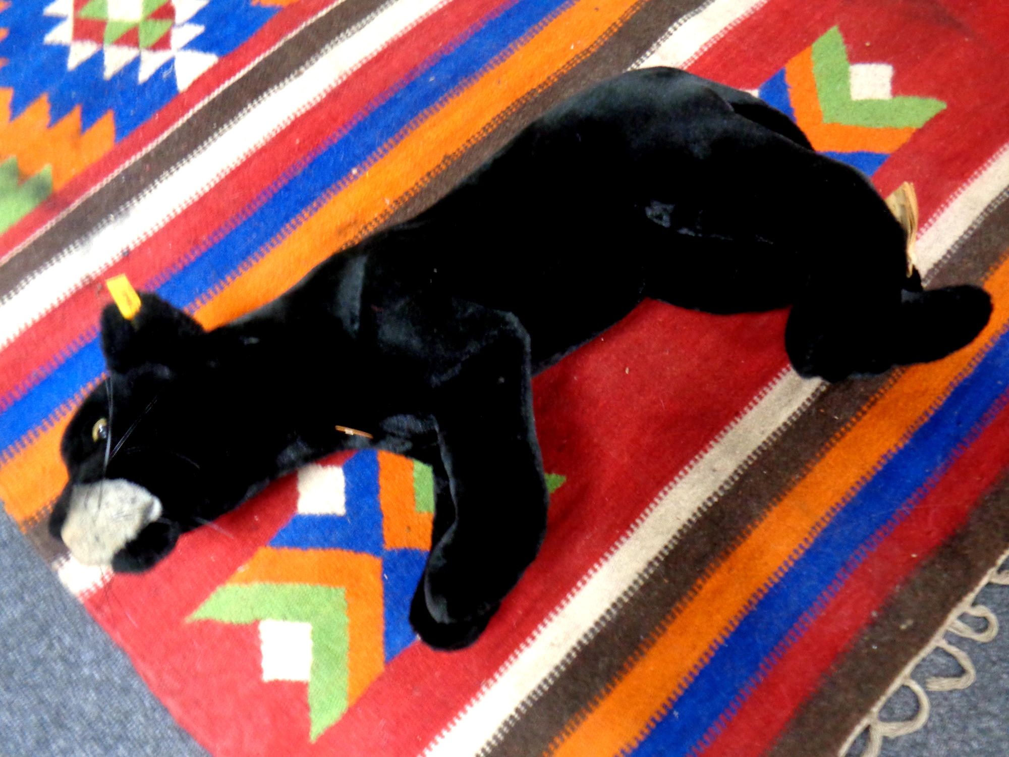 A Steiff Tierleben panther with original tag