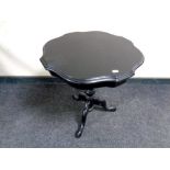 A painted Italian style pedestal occasional table