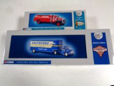 A Hornby limited edition Diamond T62A Arctic with trailer together with a Mac B series tanker,