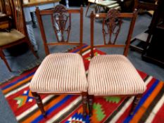 Two 19th century carved bedroom chairs