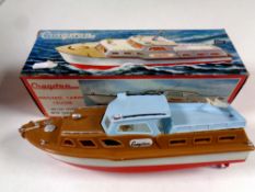 A 20th century Cragstan inboard cabin cruiser, battery operated,