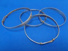 Four decorative bangles