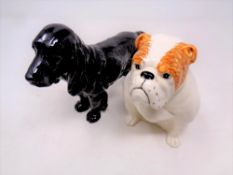Two large Royal Doulton dog figures,