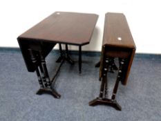 Two 19th century mahogany Sutherland tables