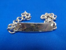 A sterling silver identity bracelet