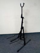A Stagg adjustable double bass stand