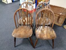 A set of four Ercol Windsor dining chairs