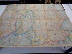 A 20th century fold out colour map,