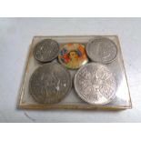 A set of 1953 British coins in perspex case