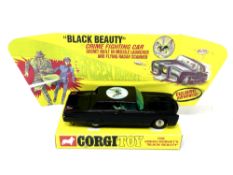 Vintage Corgi The Green Hornet Black Beauty die cast 1966 car in reproduction box.