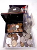 A quantity of assorted coins - Victorian silver crowns, silver Florins, Georgian six pences,