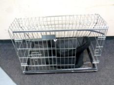 A folding wire metal dog cage (small)
