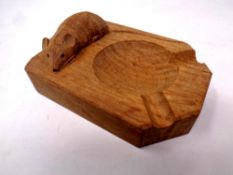 A Robert 'Mouseman' Thompson oak ashtray