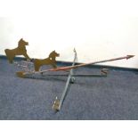 A cast iron weather vane