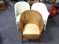 Three 20th century loom chairs