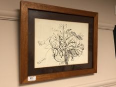 Sir William McTaggart PRSA RA FRSE RSW (Scottish 1903-1981) : Original sketch drawing in charcoal,