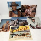 John Wayne collection of colour photographs with pictorial London press stamps on verso.