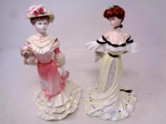 Two Coalport Golden Age limited edition figures, Alexandra at the Ball and Georgina No.