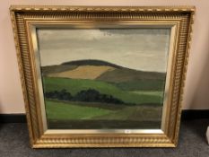 Continental school : Hillside landscape, oil on canvas,