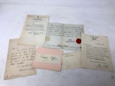A wax sealed letter, Henry Dawkins, 1st Gamekeeper of Windsor Great Park, dated 1829,