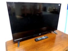 A JVC 32'' HD LED TV with remote