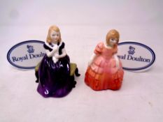 A Royal Doulton figure, Affection HN2238, together with a further Royal Doulton figure, Rose HN1368,