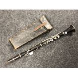 A clarinet in leather case