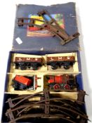 A Hornby Meccano limited tin plate train set