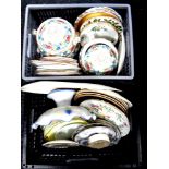 Two boxes containing miscellaneous ceramics to include Royal Worcester, Fabulous Birds plaques,