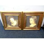 A pair of classical prints in gilt frames
