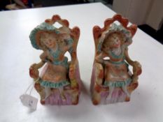 A pair of bisque figures,