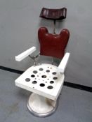 A 20th century gas lift barber's chair