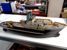 A hand built model boat of the SSIT Rotterdam