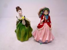 A Paragon figure, Lady Patricia, together with a Royal Doulton figure,