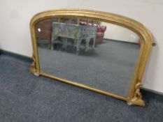 A 19th century gilt framed overmantel mirror