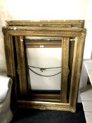 Four 19th century gilt composite picture frames CONDITION REPORT: The inner