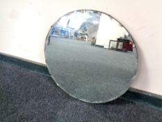 A 20th century circular bevel edged mirror