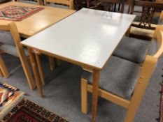 A mid 20th century melamine topped dining table,