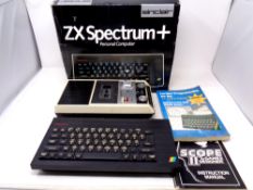 A Sinclair ZX Spectrum Plus console in original box, no leads,