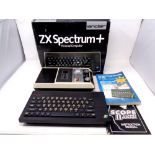 A Sinclair ZX Spectrum Plus console in original box, no leads,