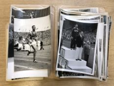 A fascinating sporting archive comprising sixty one monochrome photographs relating in the main to