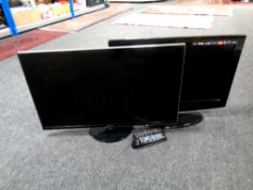 Two Samsung 32'' LCD TVs with remotes (continental wiring)